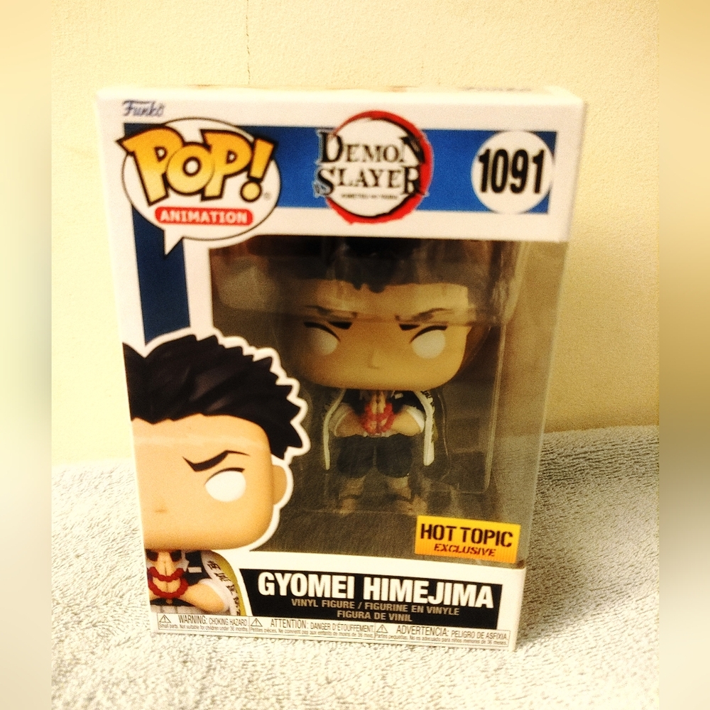 Demon Slayer Funko Pop 1091 Gyomei Himejima Hot Topic Exclusive Sticker